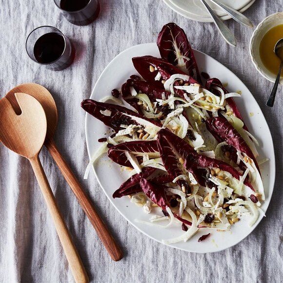HAWKINS NEW YORK Simple Wood Serving Set in Walnut As-Is Home Spoon Fork - Picture 2 of 7
